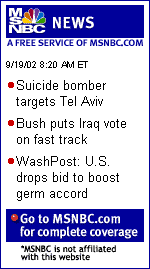 View News headlines at MSNBC